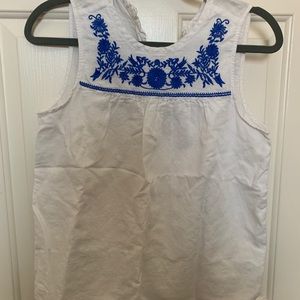 J Crew Embroidered Tank